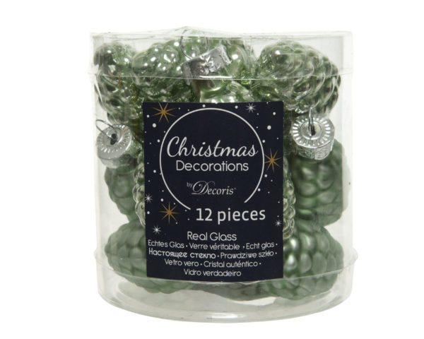 Pigne Per Albero Di Natale decorazioni natalizie Kaemingk set 12 pezzi in vetro per addobbi natalizi - DeMatteis.it