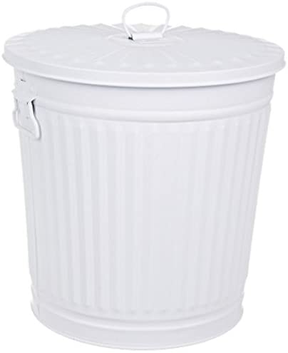 Bidone Metallo London Bianco 35 L