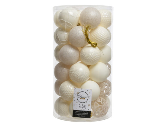 Palline Di Natale Bianco Lana D 6 cm Kaemingk per decorazioni natalizie in confezione assortita - DeMatteis.it