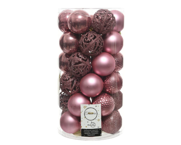 Palline di Natale rosa velvet diametro 6 cm per decorazioni natalizie Kaemingk - DeMatteis.it