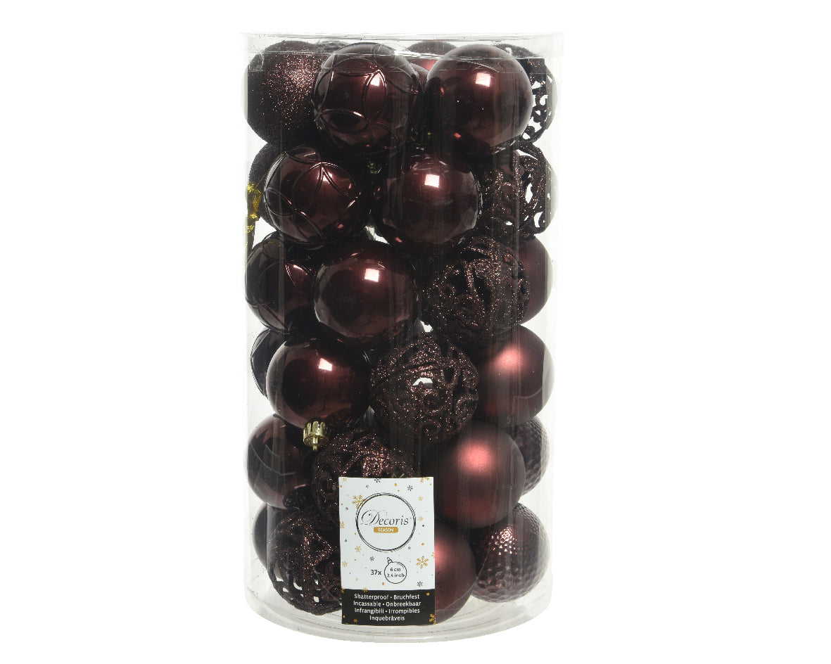 Box 37 palline di Natale diametro 6 cm Redwood per decorazione albero natalizio - DeMatteis.it