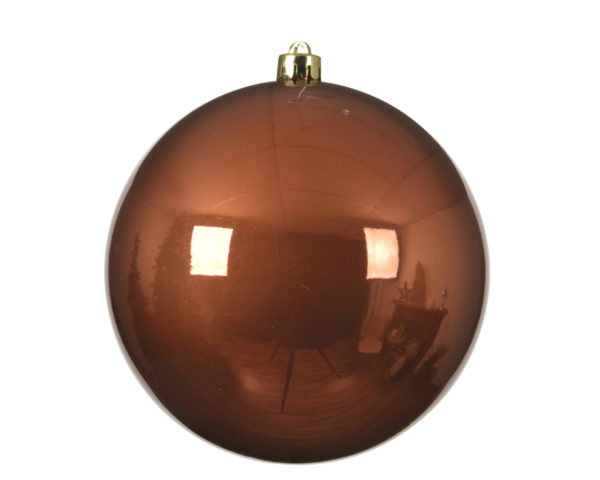 Pallina Di Natale Marrone decorazione natalizia per addobbi albero di Natale - DeMatteis.it