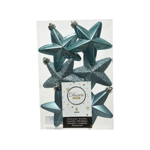 Box 6 Stelle Assortite Decoris da 7,5 cm per decorazione natalizia infrangibili - DeMatteis.it
