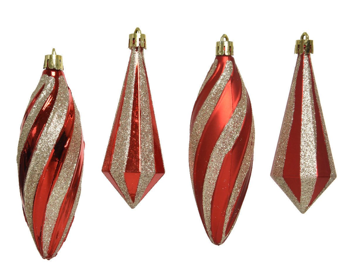 Ornamento natalizio decorativo da 14 cm per albero di Natale con finitura glitterata - DeMatteis.it