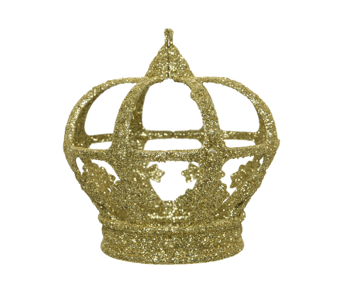 Corona da appendere light gold decorativa 9 x 9 cm per addobbi natalizi - DeMatteis.it