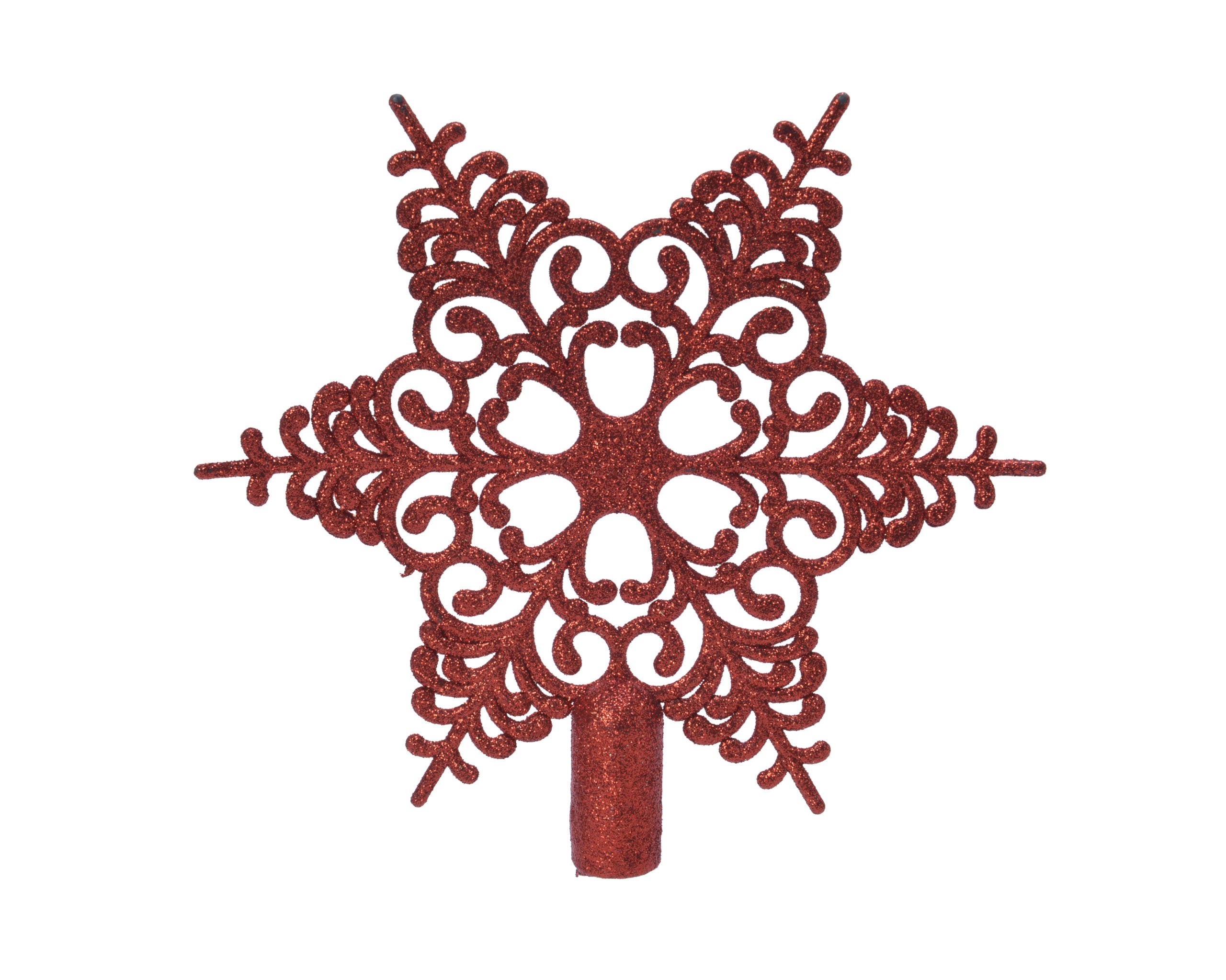 Puntale stella per albero di Natale decorativo da 20 cm con motivi ornamentali traforati - DeMatteis.it