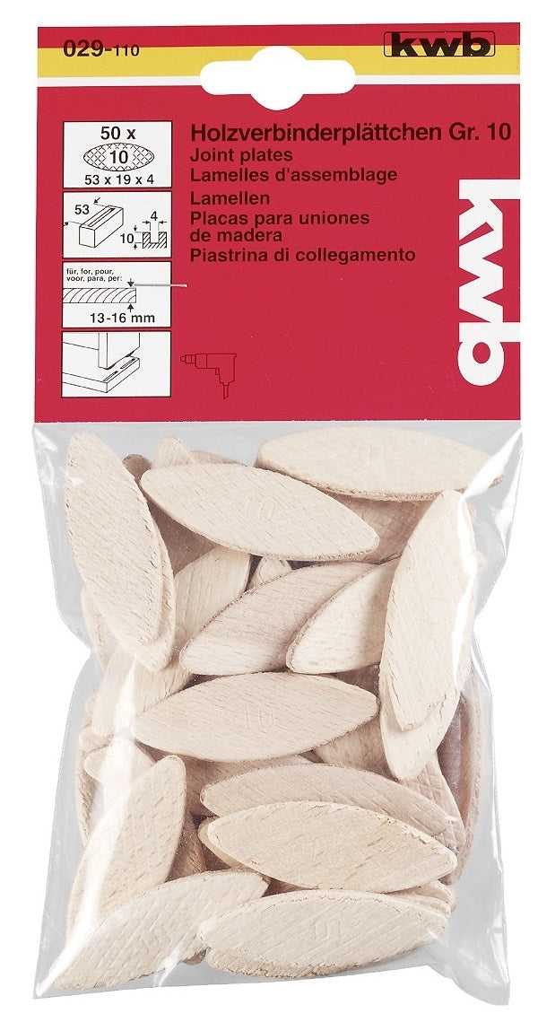 Set 50 Lamelli In Legno Kwb 10X19 Mm