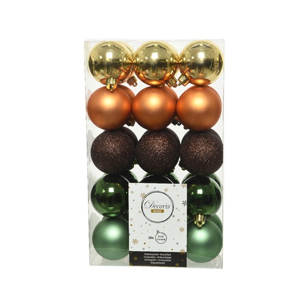 Box 30 Palline Di Natale diametro 6 cm per decorazioni natalizie assortite - DeMatteis.it