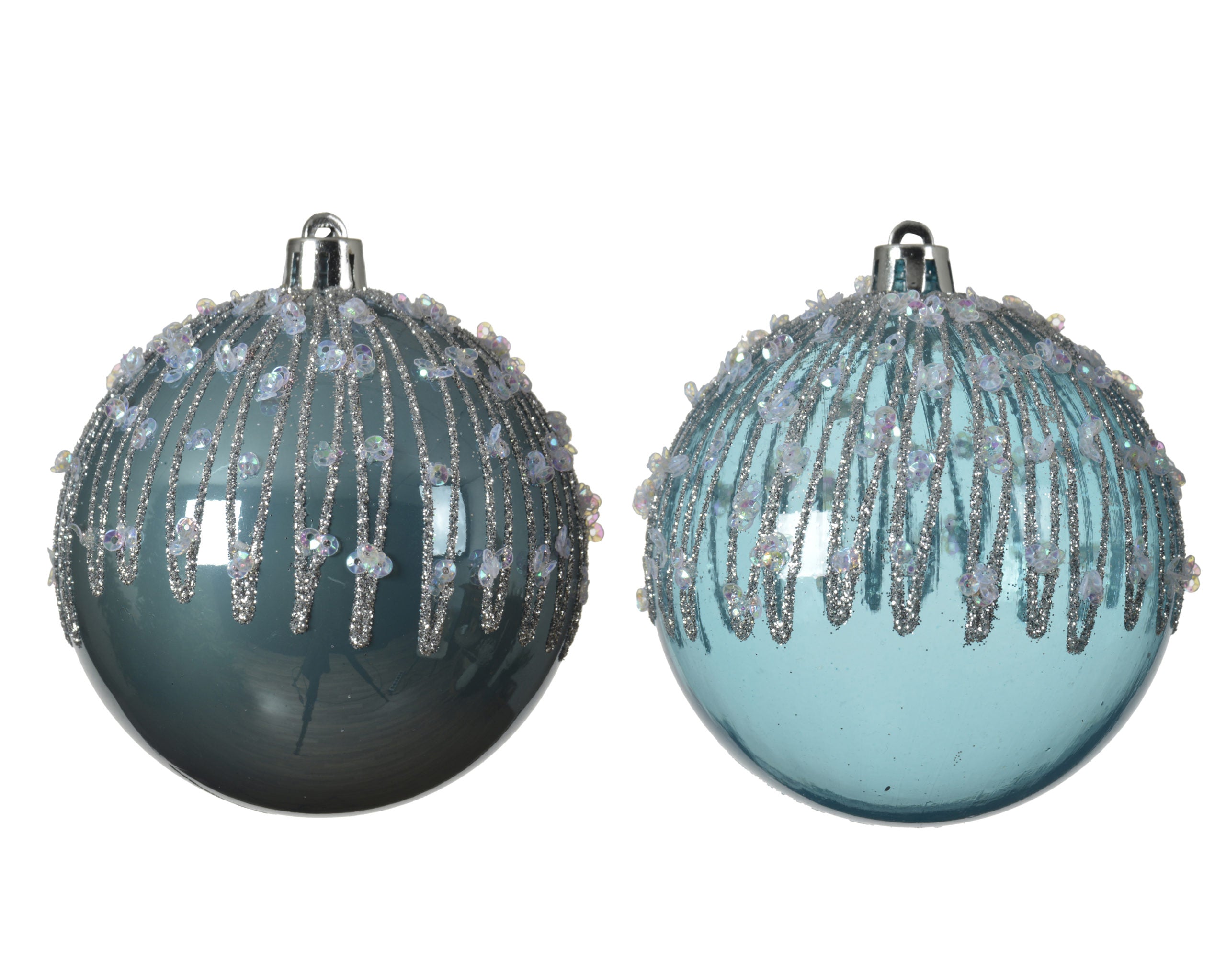 Palla Di Natale Tiffany Decoro Silver D 8 Cm