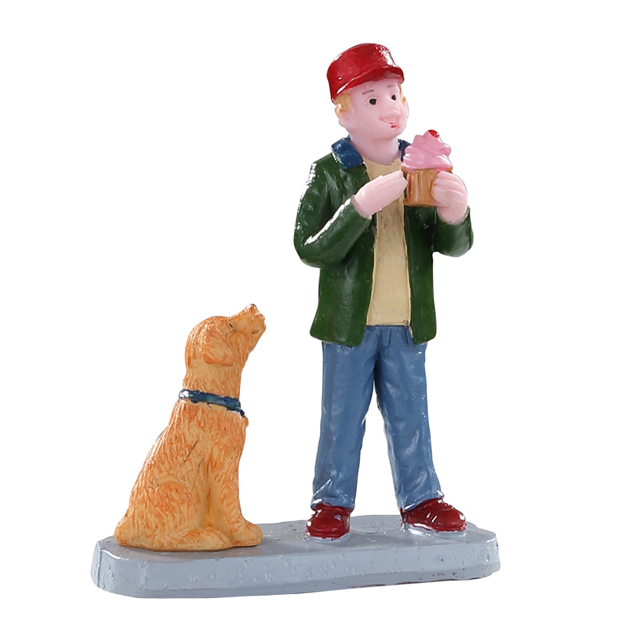 Please Share Lemax figurina decorativa per villaggio natalizio con bambino e cane - DeMatteis.it