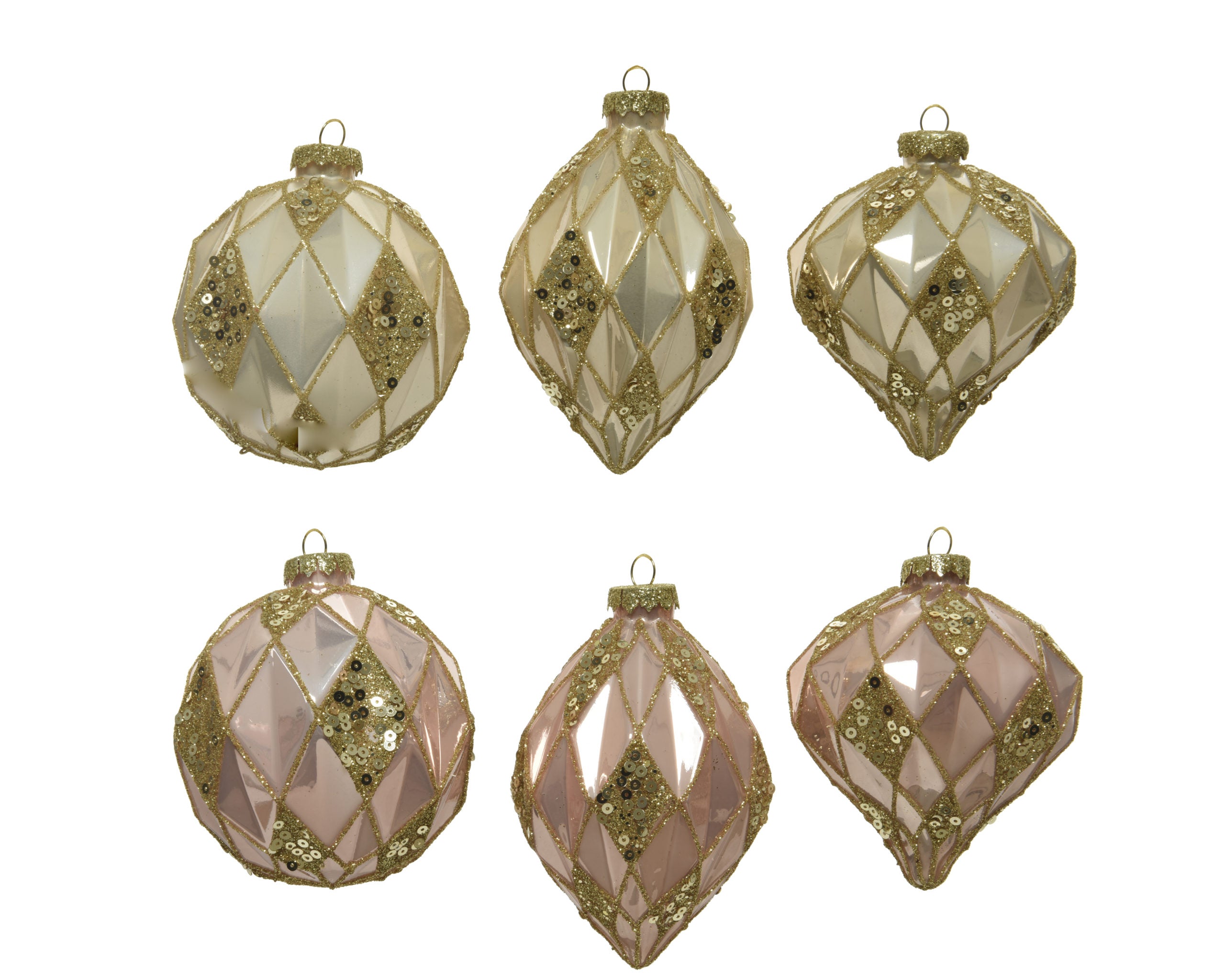 Ornamento Natalizio Oro Rosa D 8 Cm 1 Pezzo