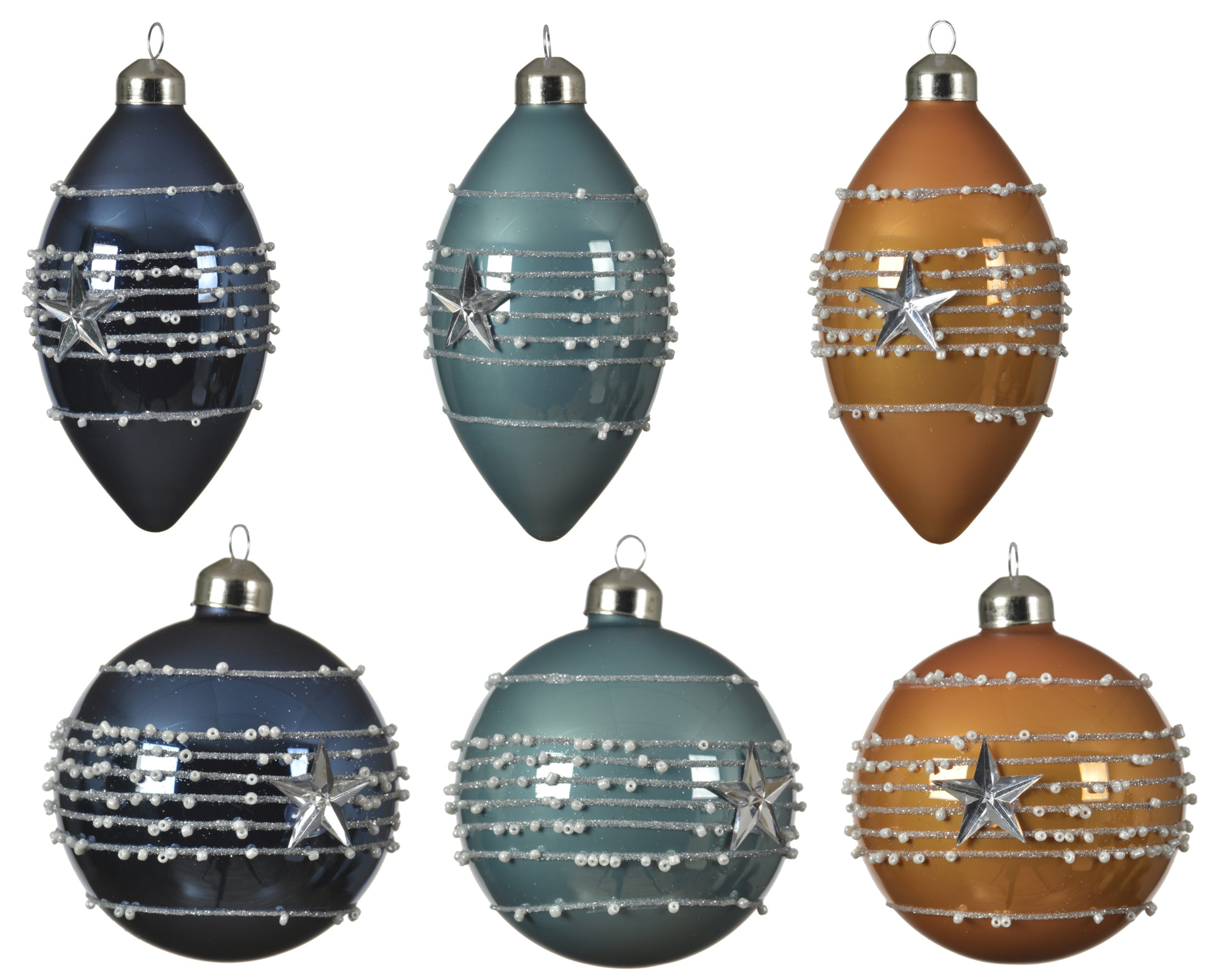 Palla decorativa natalizia con decoro silver diametro 8 cm per addobbi albero di Natale - DeMatteis.it