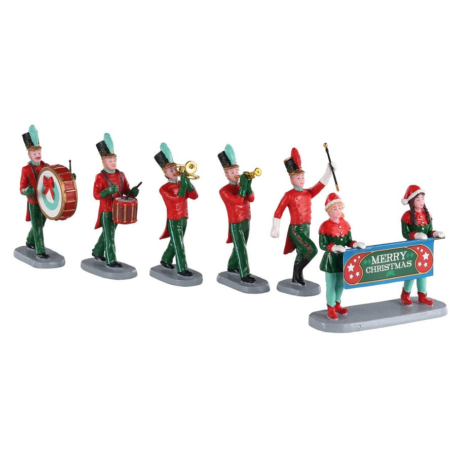 Christmas On Parade Set Of6 Lemax set decorativo di figurine banda musicale natalizia per villaggi di Natale - DeMatteis.it