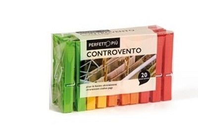 Set 20 Mollette Bucato Controvento