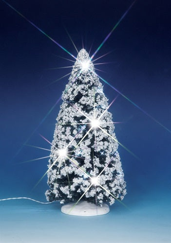 Sparkling Winter Tree Large Lemax albero decorativo natalizio per villaggio di Natale con illuminazione - DeMatteis.it