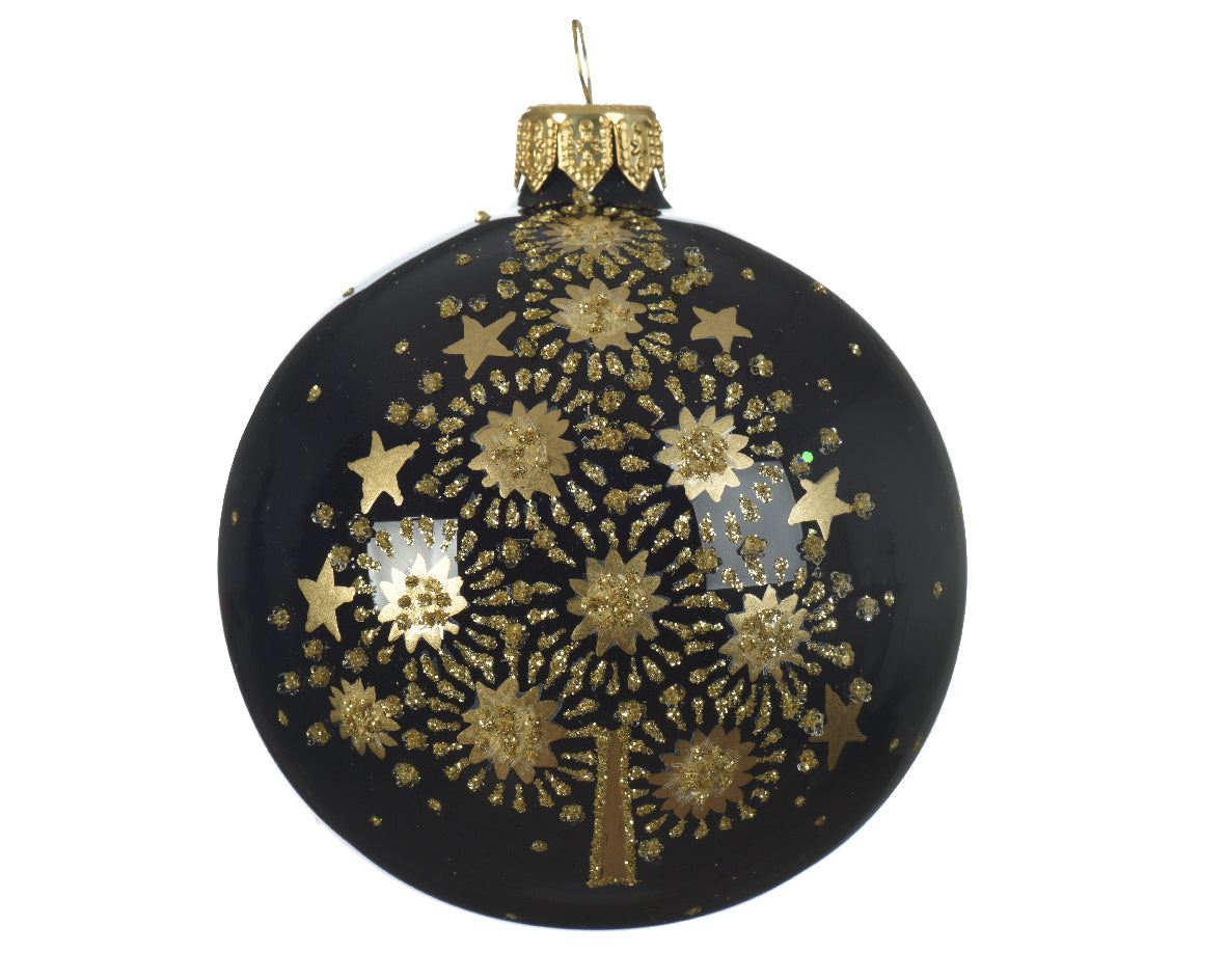 Palla di Natale decorativa diametro 8 cm per addobbi albero natalizio con gancio di sospensione - DeMatteis.it