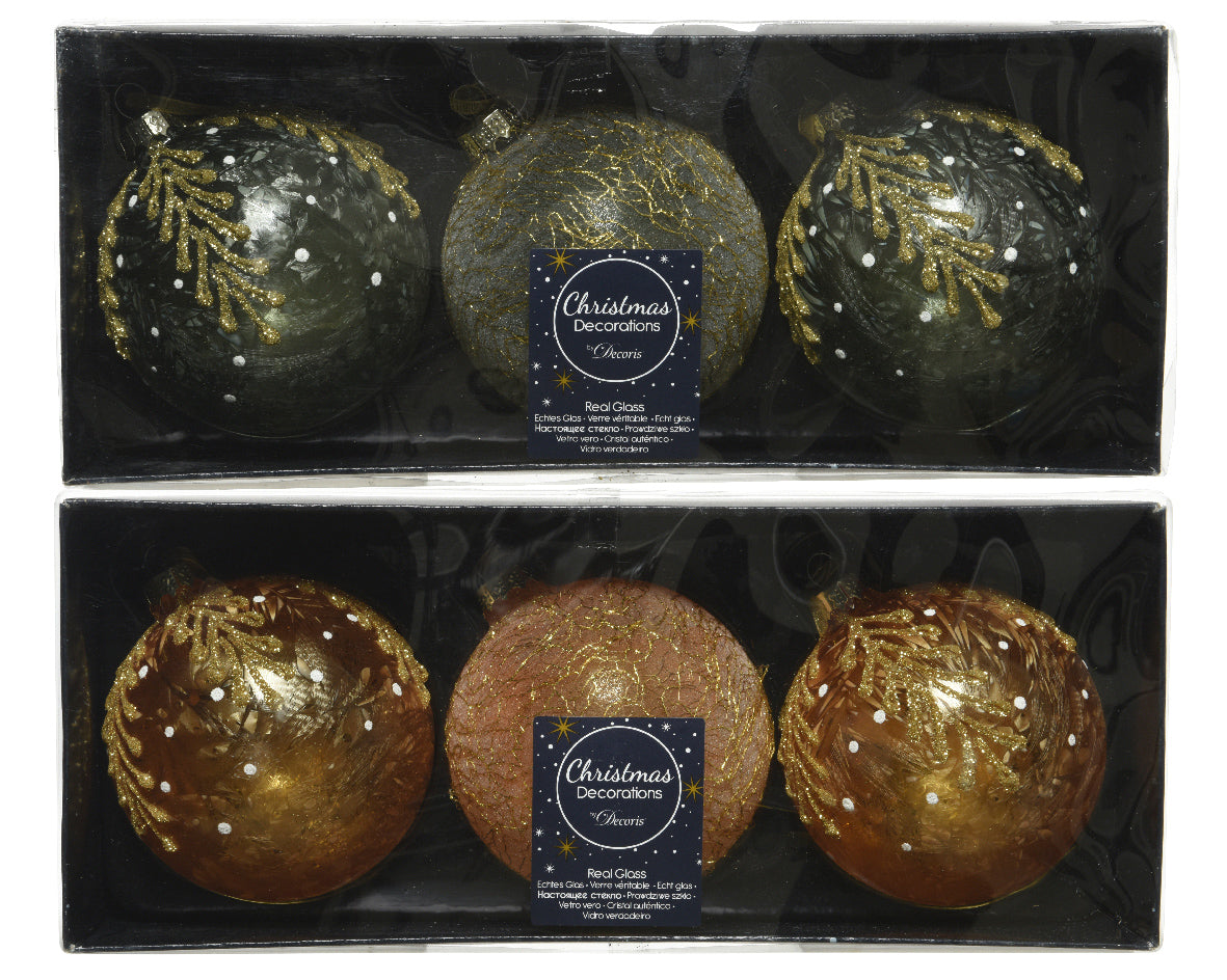 Box 3 Palle di Natale decorazioni natalizie diametro 8 cm per albero di Natale - DeMatteis.it