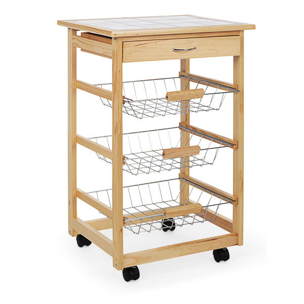 Carrello Cucina Big Chef 3Cest-1C Naturale