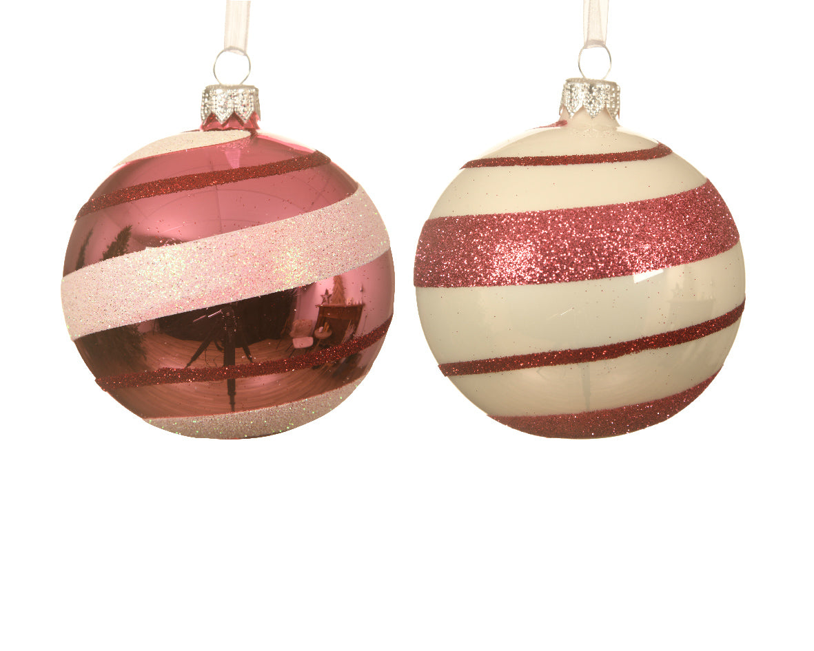 Palla di Natale diametro 8 cm in vetro per decorazione albero natalizio - DeMatteis.it