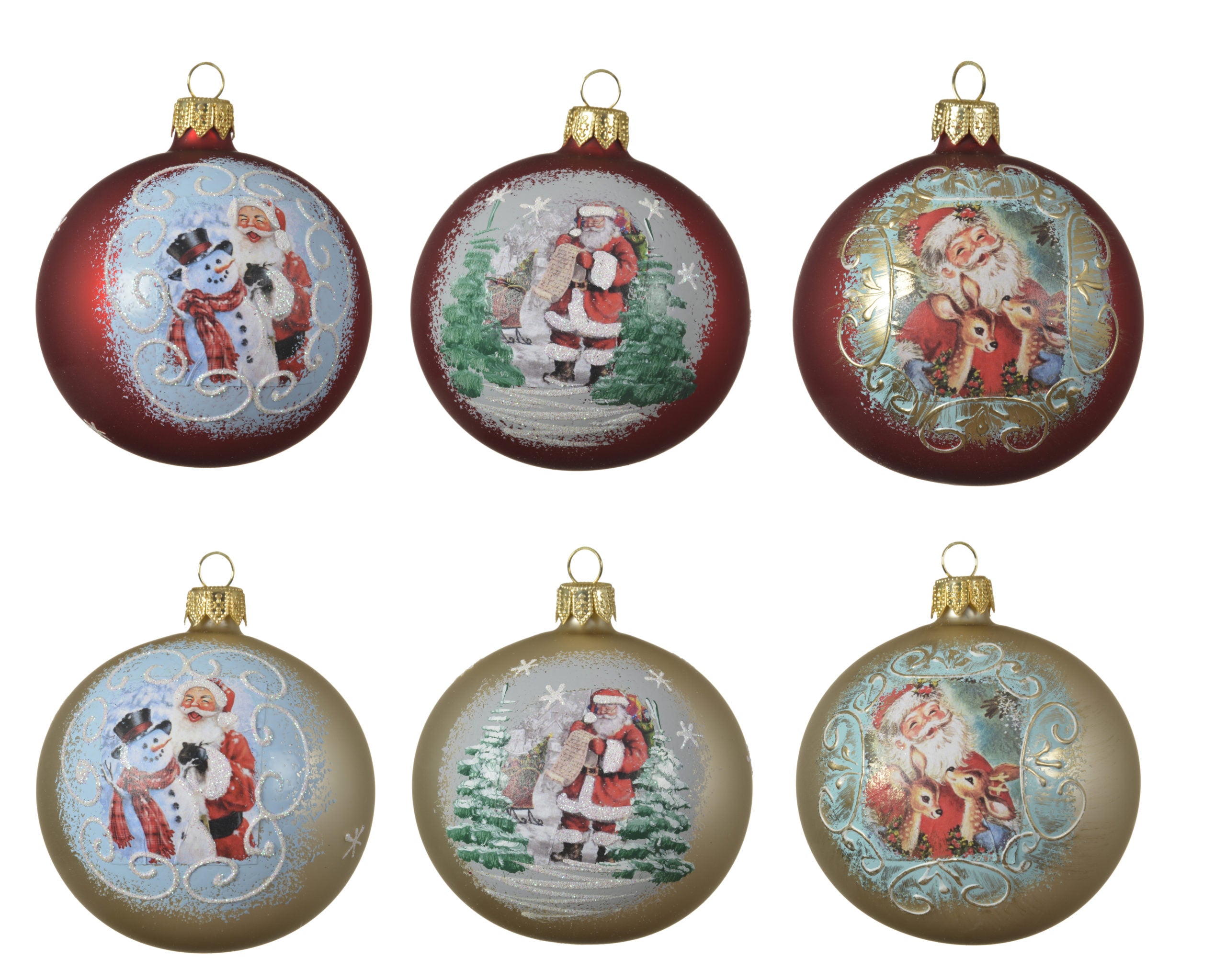 Pallina di Natale con scene natalizie tradizionali diametro 8 cm per decorazione albero - DeMatteis.it