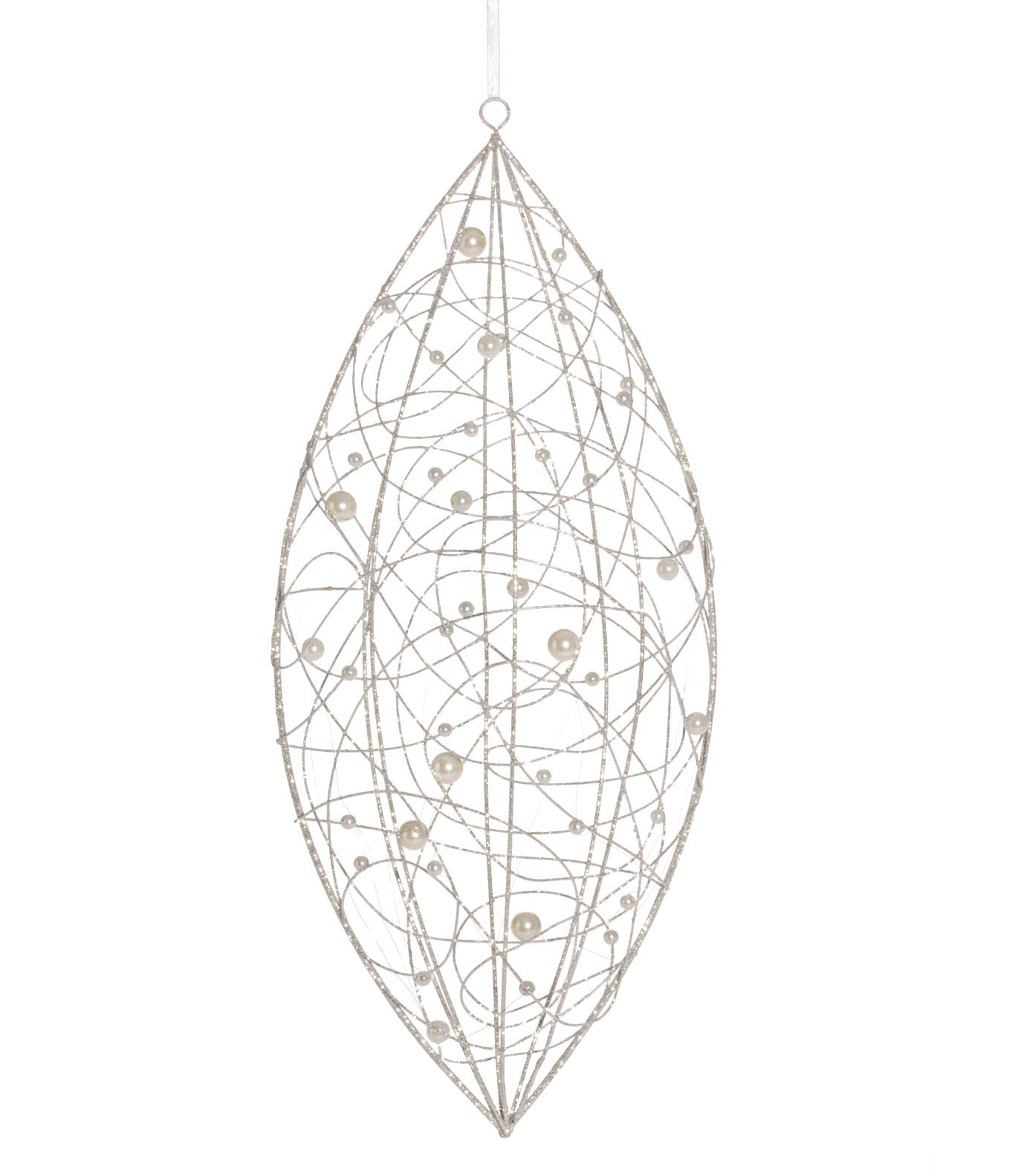 Goccia Intreccio Magico L decorazione natalizia a forma di goccia con fili intrecciati e perle decorative - DeMatteis.it