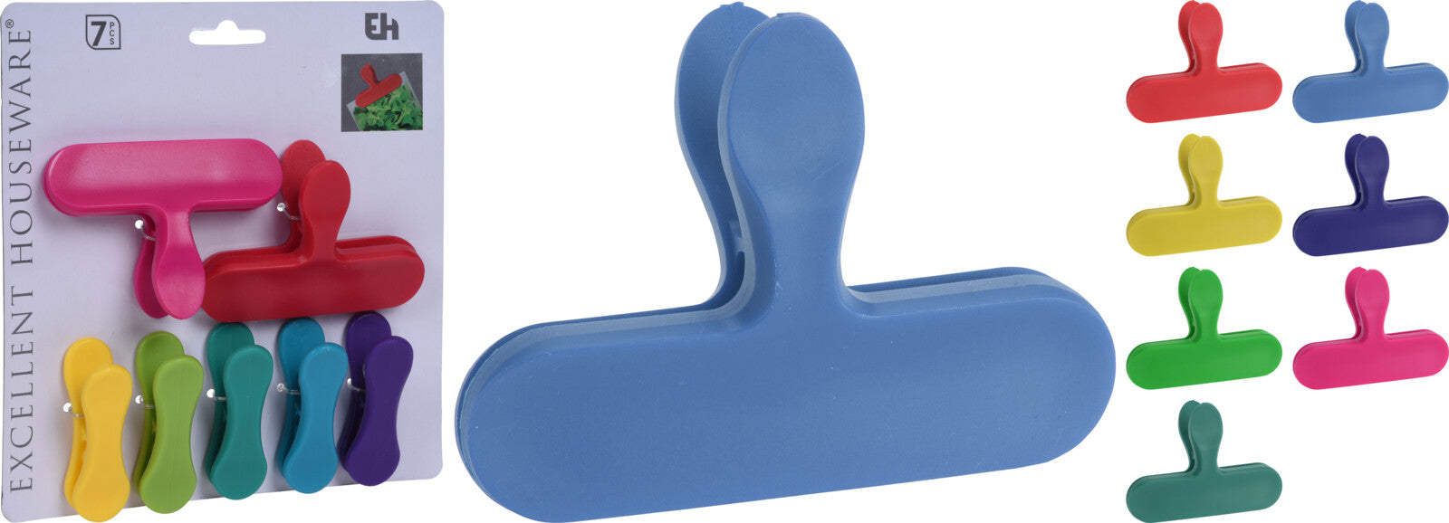 Set 7 Clip Chiudipacco Colorate