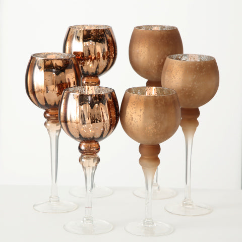 Portacandela Vetro Brown 40 Cm 1 Pz