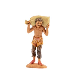 Pastore Presepe Sacco Su Spalle 120 10 Cm