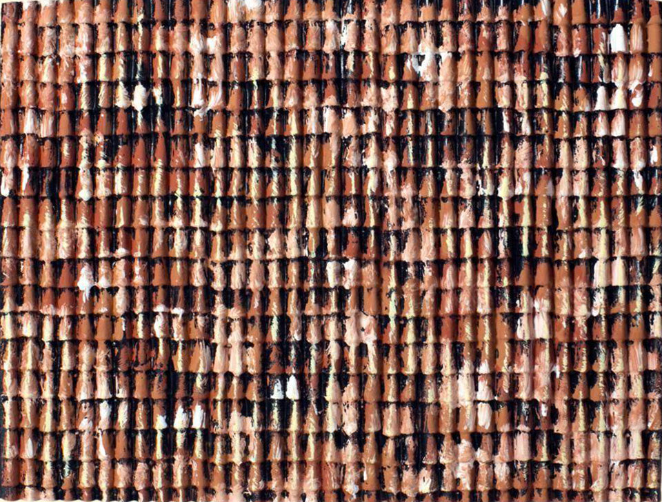 Pannello Tegole Rosse Sfumate 35 x 25 cm per decorazione con effetto luminoso Rossi Rosa - DeMatteis.it