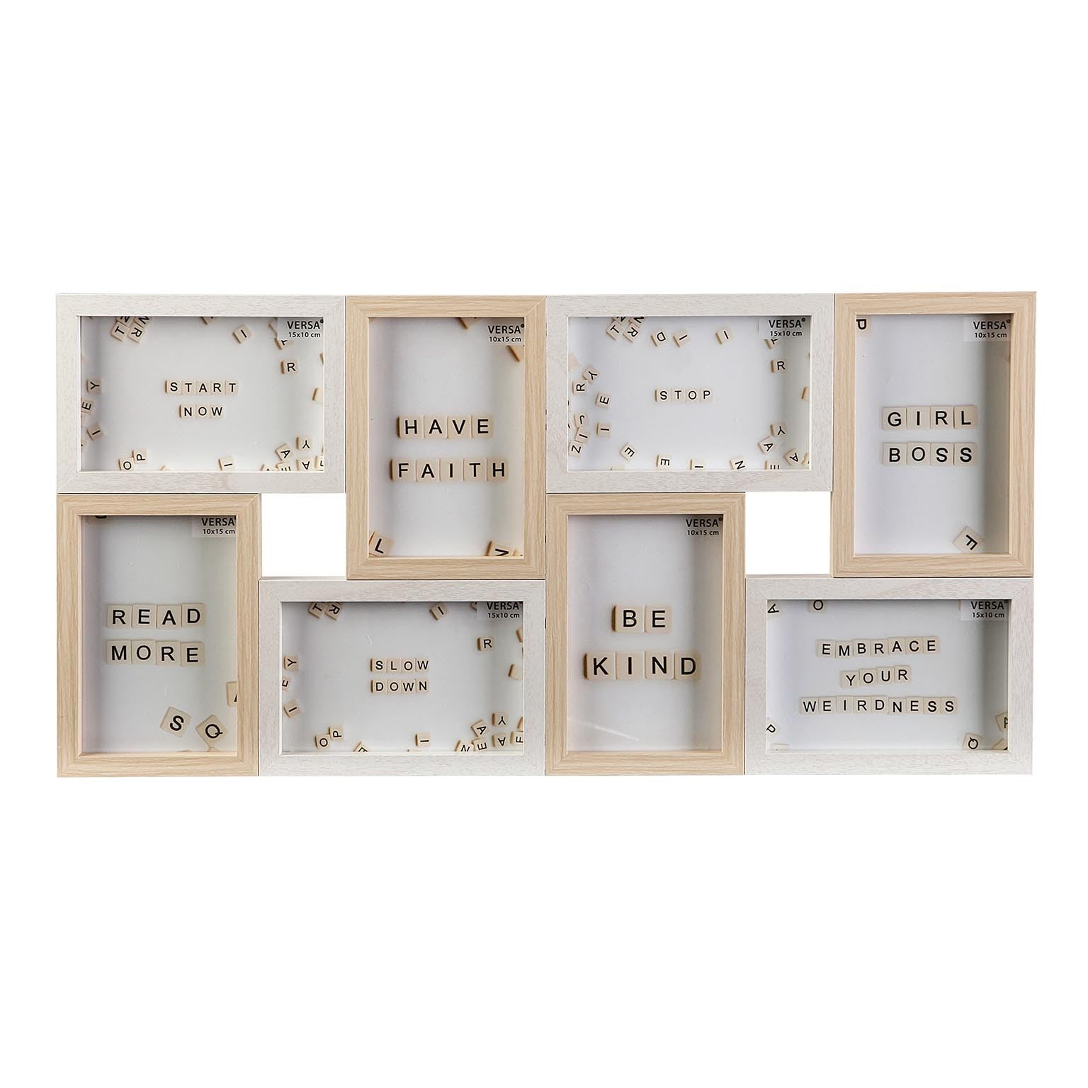 Portafoto Multiplo Otto Posti Legno