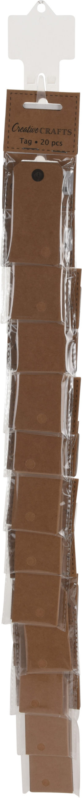 Set 20 Etichette Chiudipacco in cartoncino marrone per confezionamento e chiusura pacchi - DeMatteis.it