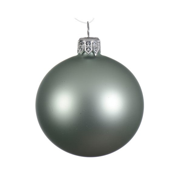 Sfera Vetro SFERA diametro 15 cm eucalipto opaco per decorazioni natalizie - DeMatteis.it