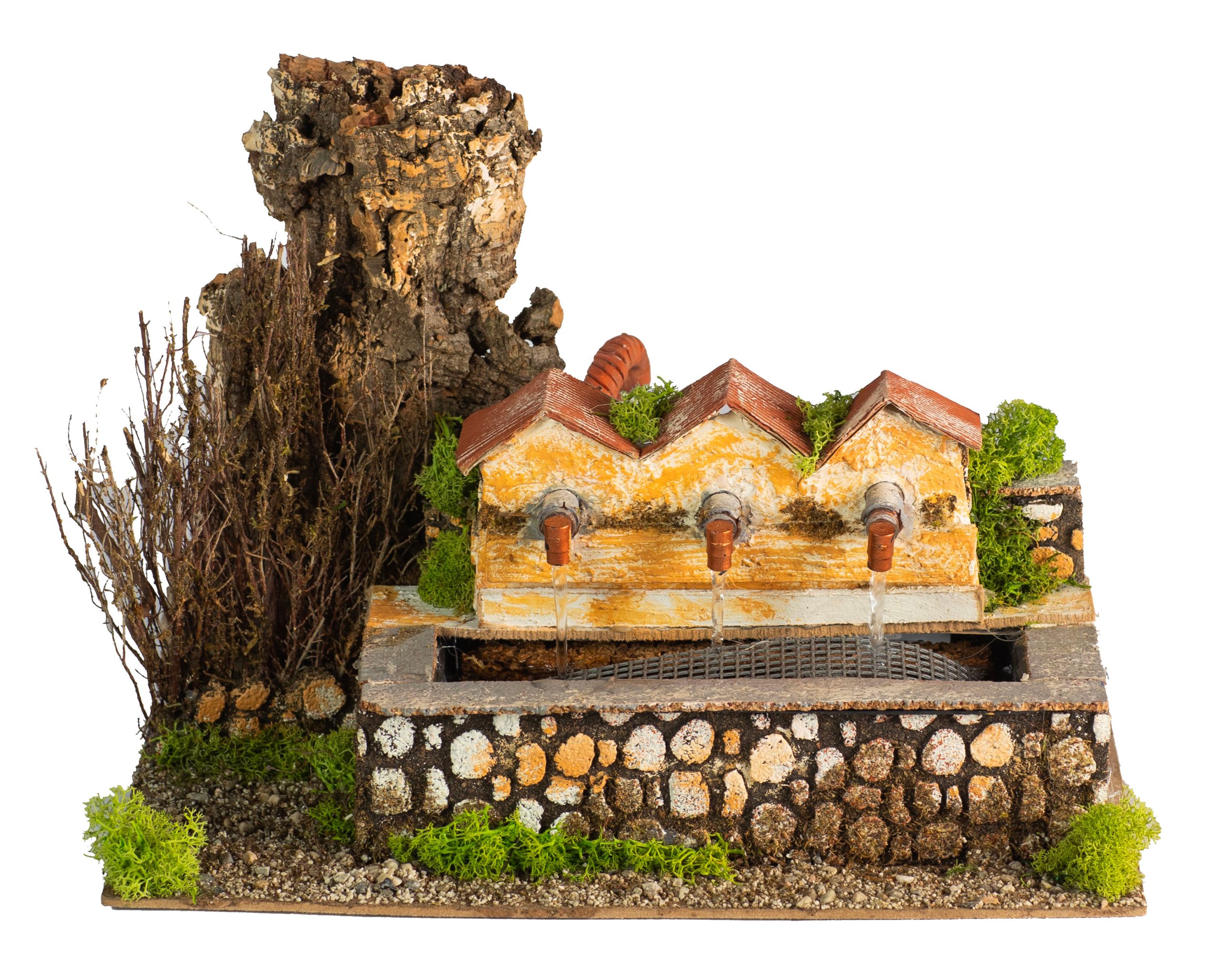 Fontana Presepe 3 Getti Con Pompa per scenografie natalizie con sistema idraulico 33 x 18 x 24 cm - DeMatteis.it