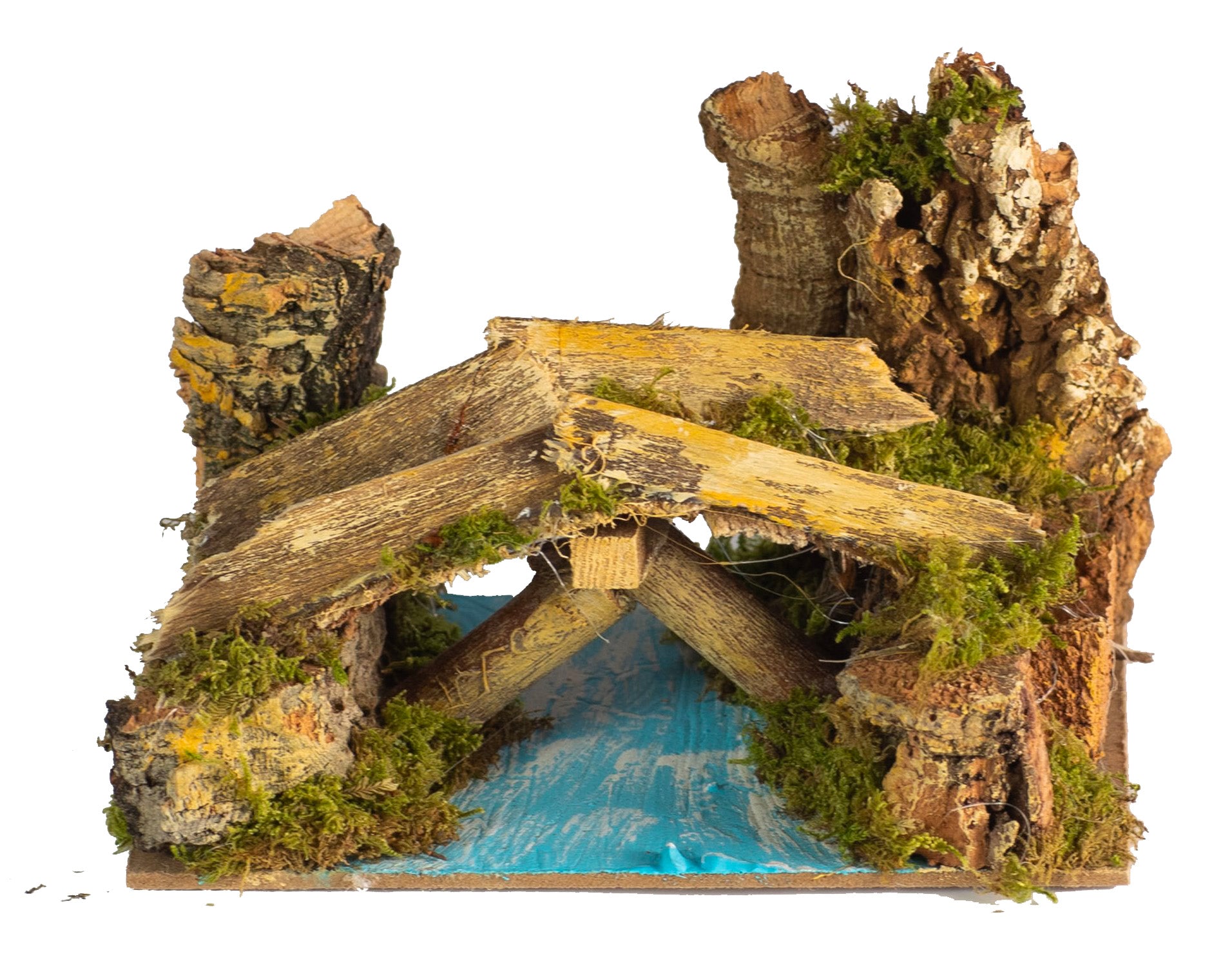 Ponte su fiume presepe 15x10x11 cm scenografia natalizia per allestimento presepe - DeMatteis.it