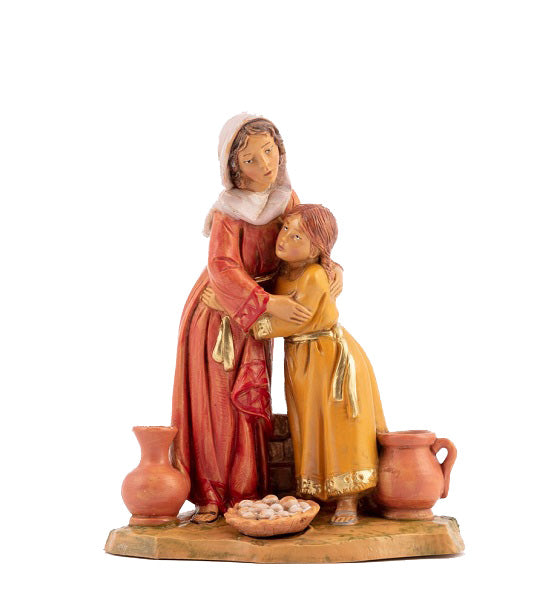 Pastorella Madre E Figlia Presepe 244 12 Cm