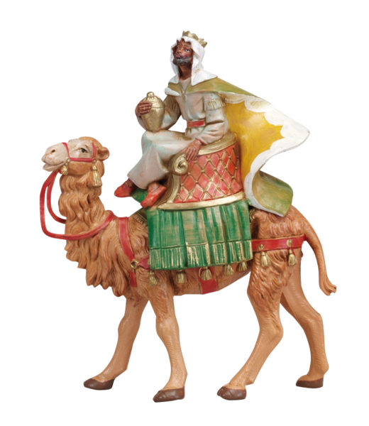 Re Moro Su Cammello Per Presepe 12 Cm