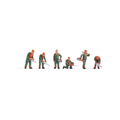 Set Boscaioli Con Attivatore Sonoro figurine in miniatura per modellismo ferroviario - DeMatteis.it