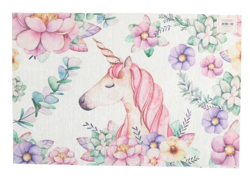 Tovaglietta Unicorno Fiori 45X30 Cm