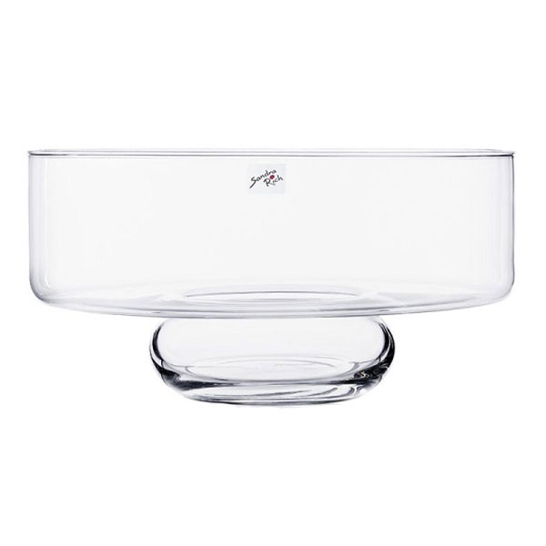 Vaso Vetro Tondo Basin Con Base D 30X15 Cm