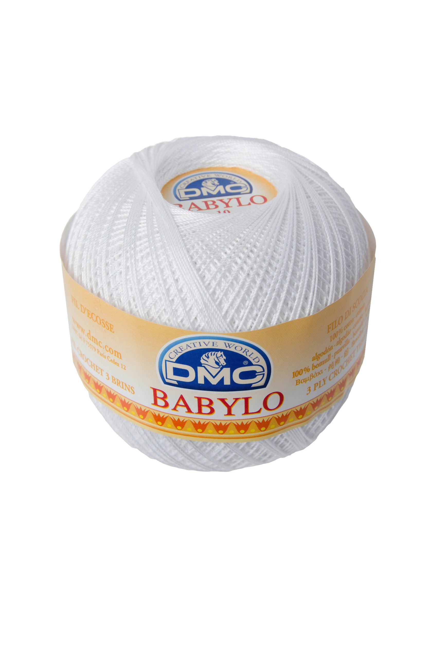 Cotone Dmc Babylo 10 Colore B5200: Filo di cotone morbido e resistente disponibile in una vasta gamma di tonalità vivaci per realizzare progetti artigianali e creazioni tessiturali. | Dematteis.it