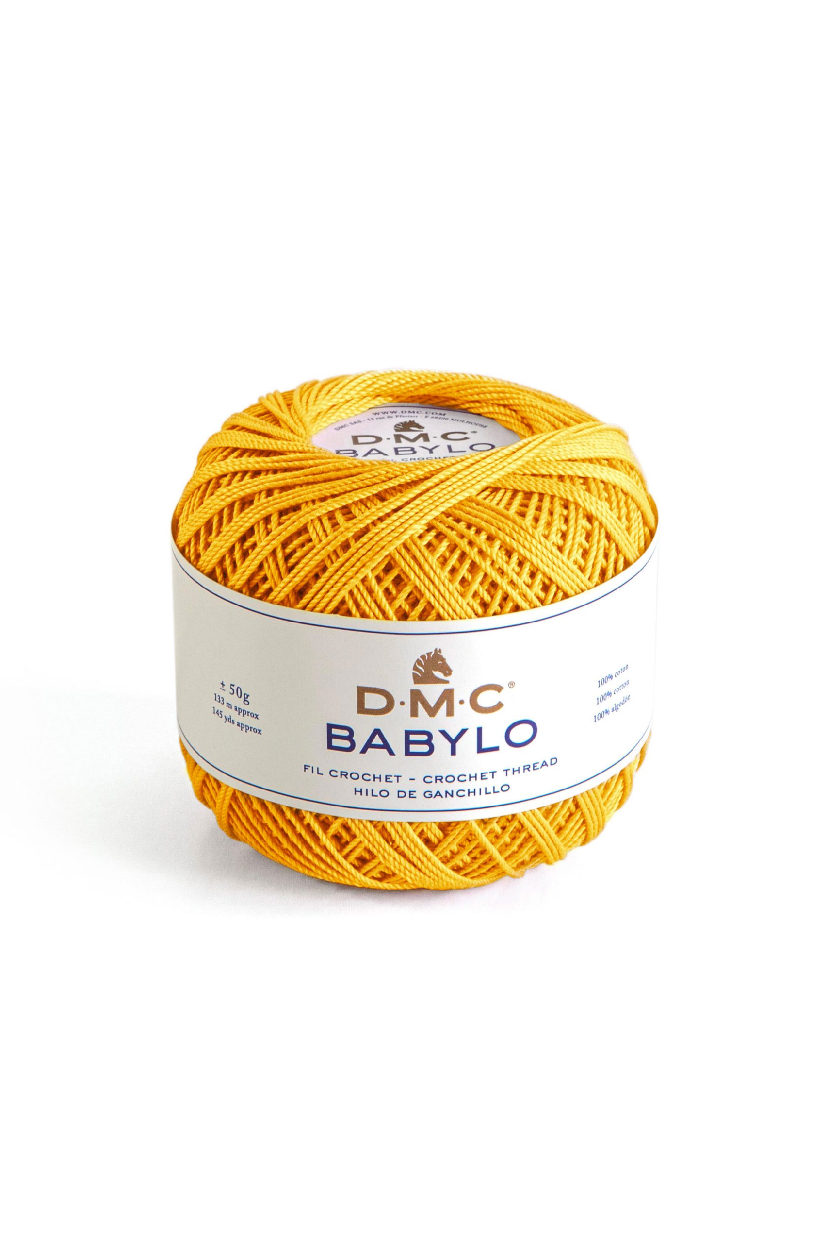 Cotone Dmc Babylo 10 Colore 725: Matassa di cotone morbido e delicato, disponibile in una vasta gamma di colori vivaci, ideale per progetti di artigianato e lavori a maglia. | Dematteis.it