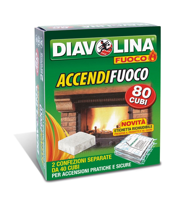 Diavolina 80 Cubi Accendifuoco