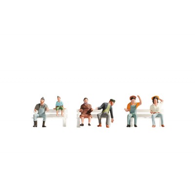 Set Personaggi Agricoli Seduti miniature decorative per modellismo e diorami - DeMatteis.it