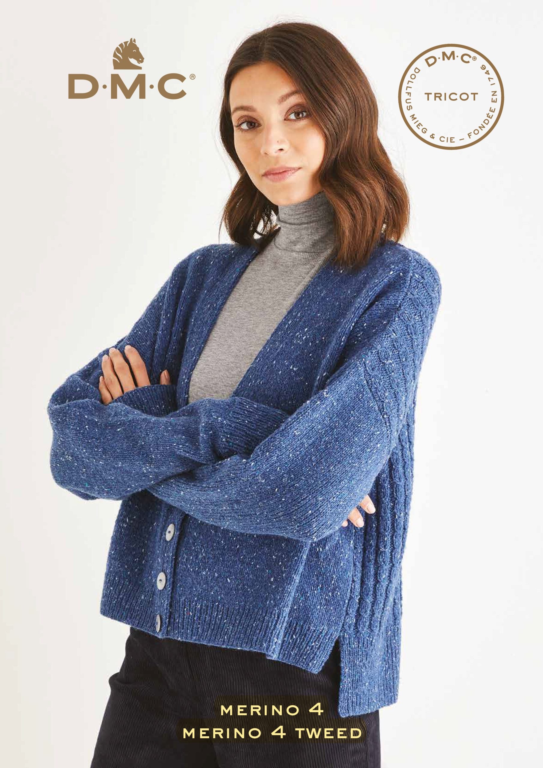 Book Dmc Merino Essentiel Tweed 4: Filato in morbida lana merino con effetto tweed, ideale per realizzare lavori a maglia e uncinetto dalla texture rustica ed elegante. | Dematteis.it