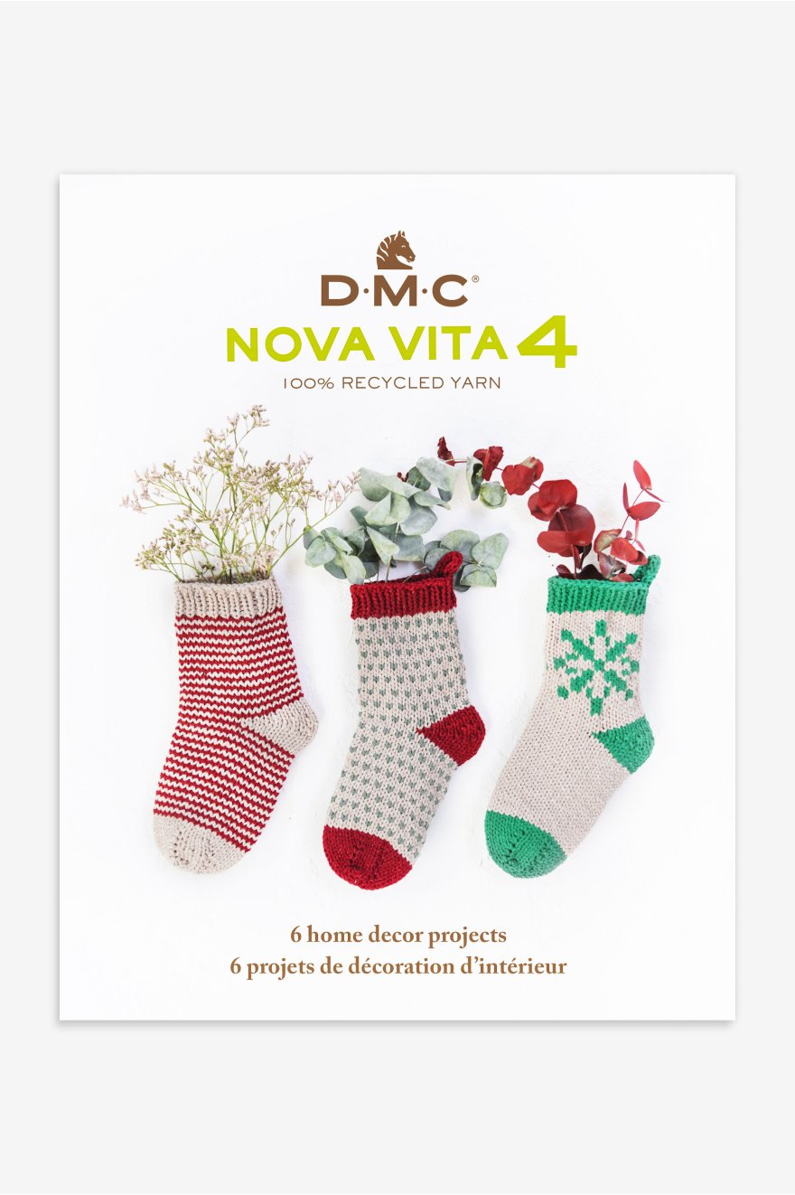 Book Dmc Nova Vita 4 100% Recycled Yarn: Matassa di filato riciclato al 100% con morbida consistenza e lavorazione raffinata, ideale per progetti di maglieria e uncinetto. | Dematteis.it