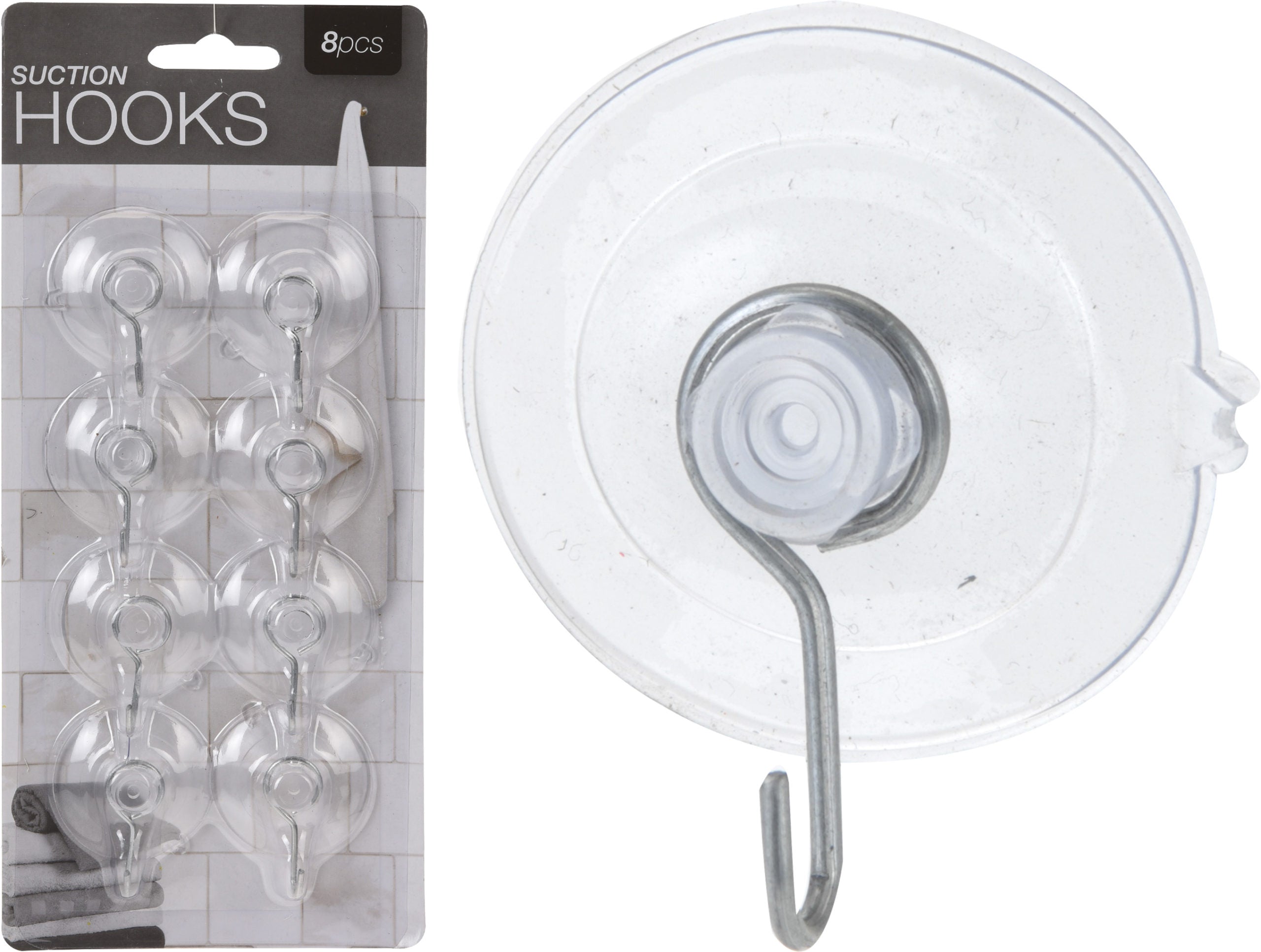 Set 8 Ganci con Ventosa diametro 4 cm per appendere senza forare pareti - DeMatteis.it