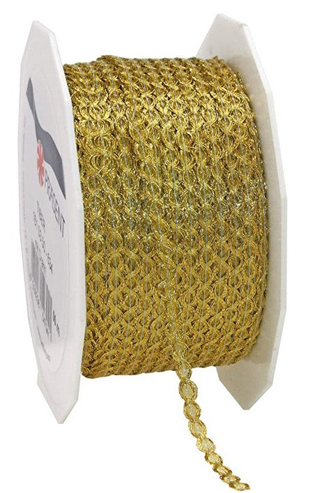 Nastro Tiber Gold 50 m altezza 3 mm catena decorativa su bobina per decorazioni e allestimenti - DeMatteis.it