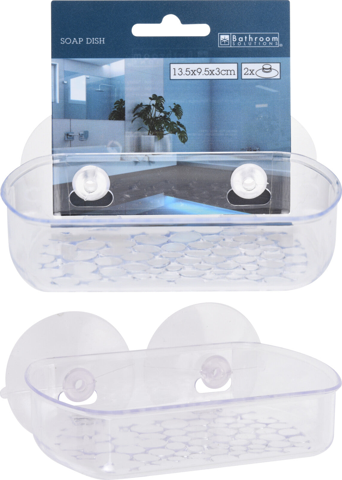 Porta Sapone Con Ventose 13X9 Cm