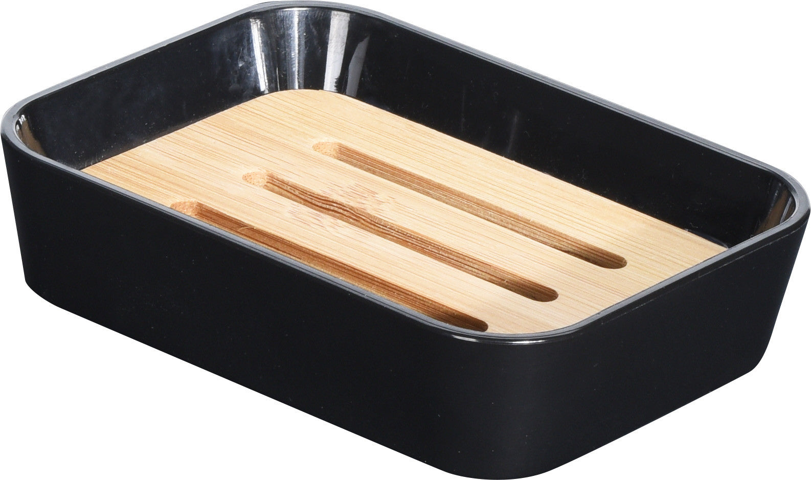 Porta Sapone Nero Bamboo