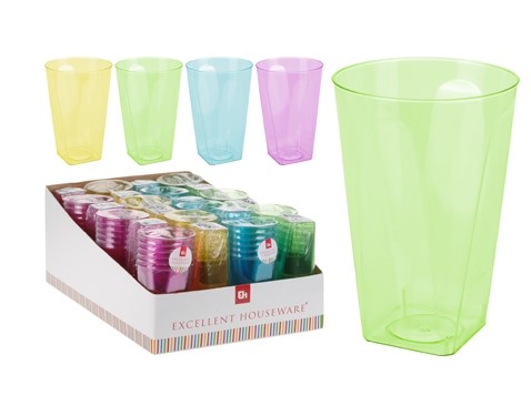 Set 6 Bicchieri Acqua Plastica Color